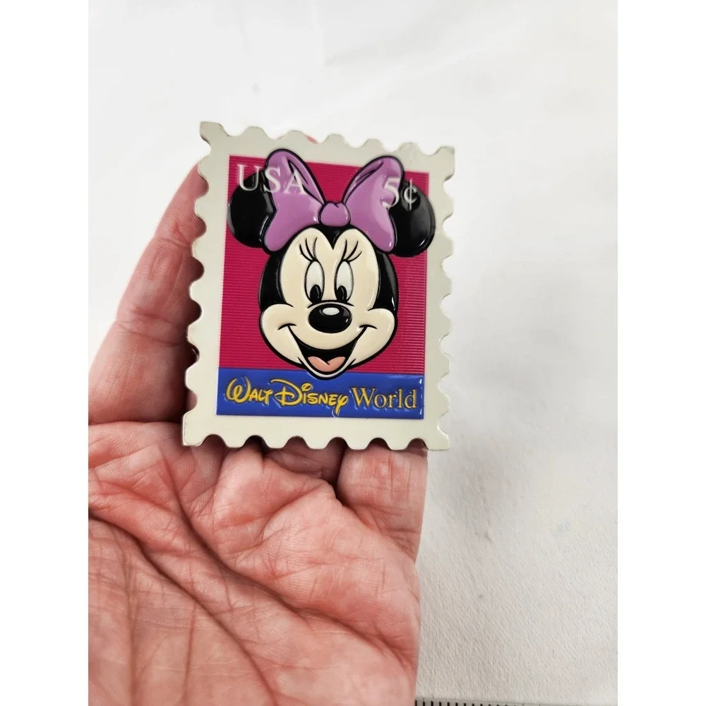Vintage Minnie Mouse Stamp Disney Parks souvenir magnet Collectible Mickey
